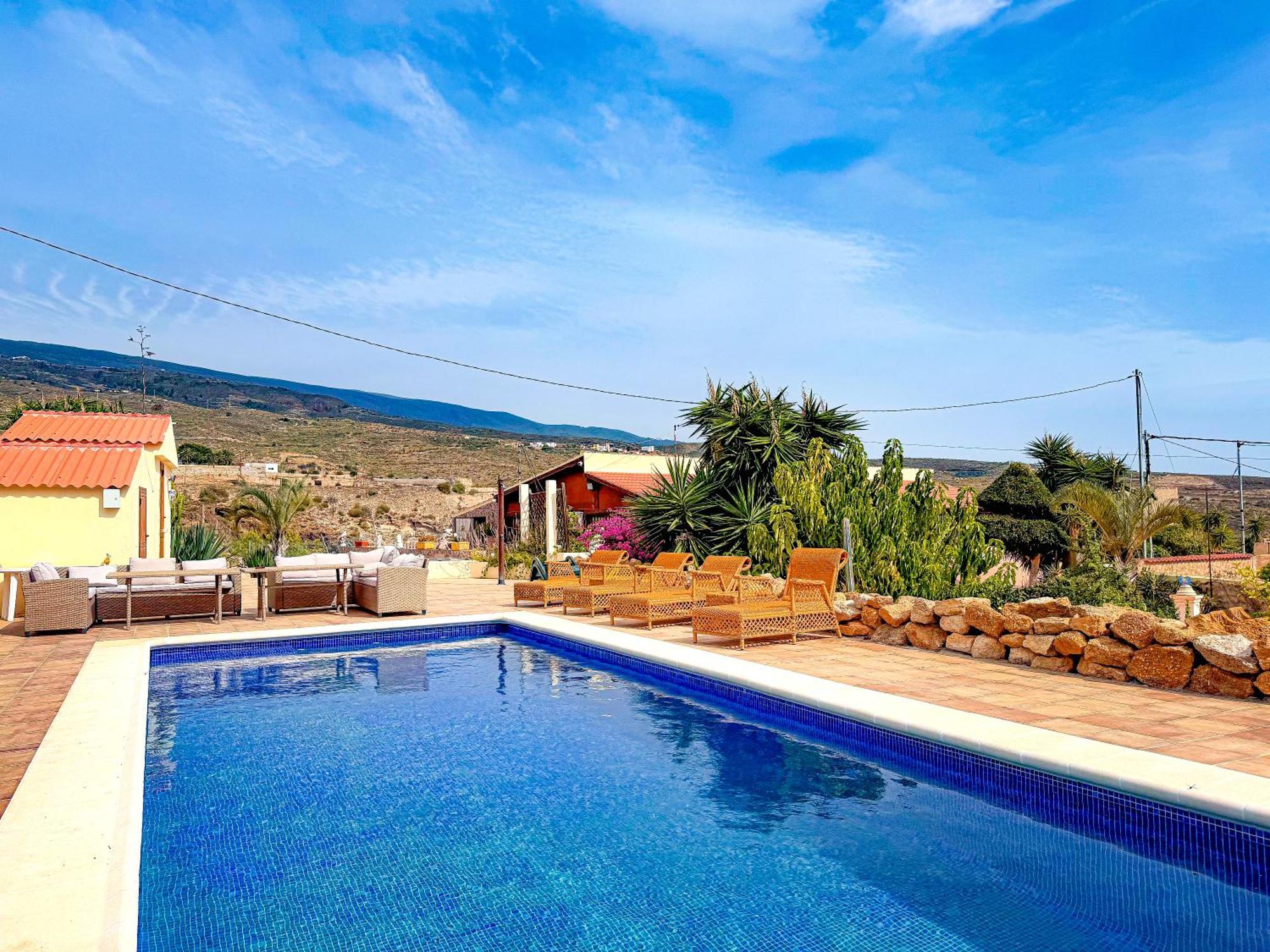 Arico Viejo Exquisite Rural House With Garden, Pool And Sea Viewsヴィラ エクステリア 写真